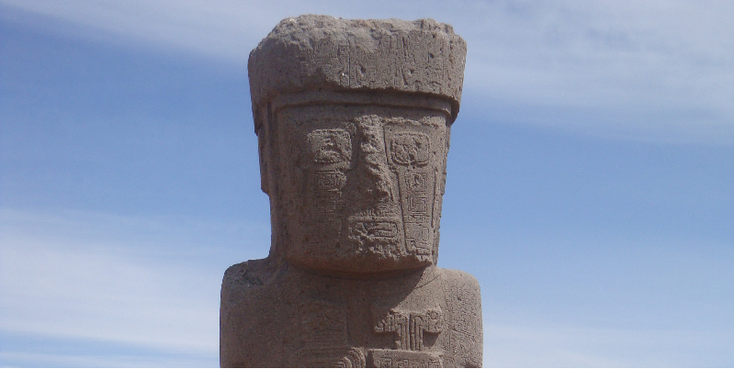 Tiwanaku-tempel-La-Paz-standbeeld-beeld-steen-Inka-Inca-Bolivia