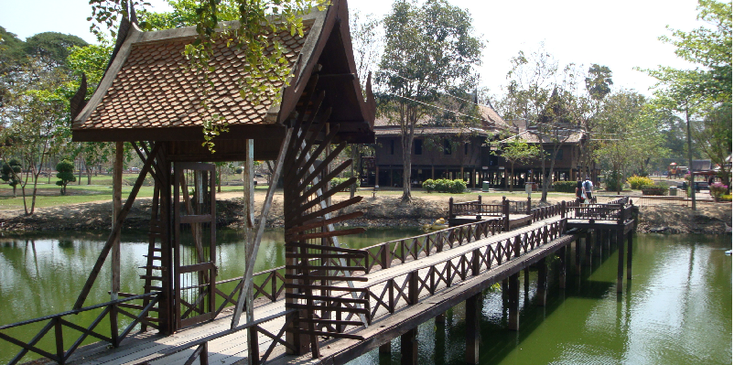 Ayuttayah-tempel-park-historisch-brug-Thailand