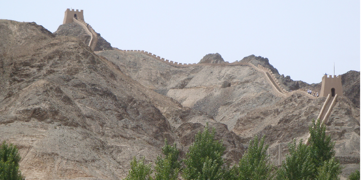 Jiayuguan-Chinese-muur-China-fort-zandsteen