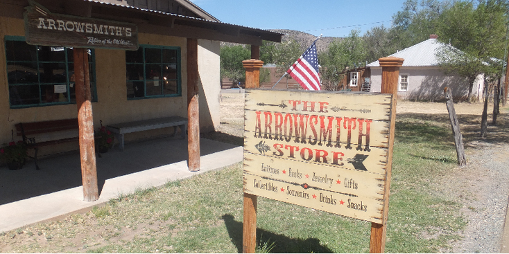 Lincoln-arrowsmith-store-houten-huizen-vlag-Verenigde-Staten
