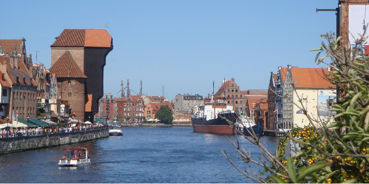 Gdansk-Polen-Danzig-Kraan-haven-rivier-iconische-Gdansk-Polen