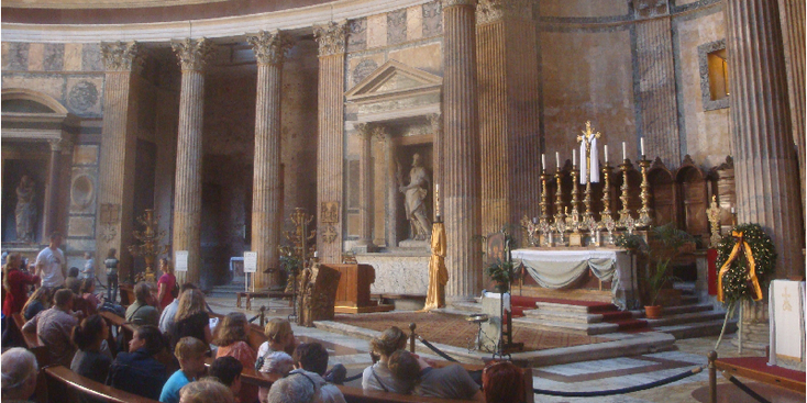 Pantheon-Rome-koepel-altaar-Italië