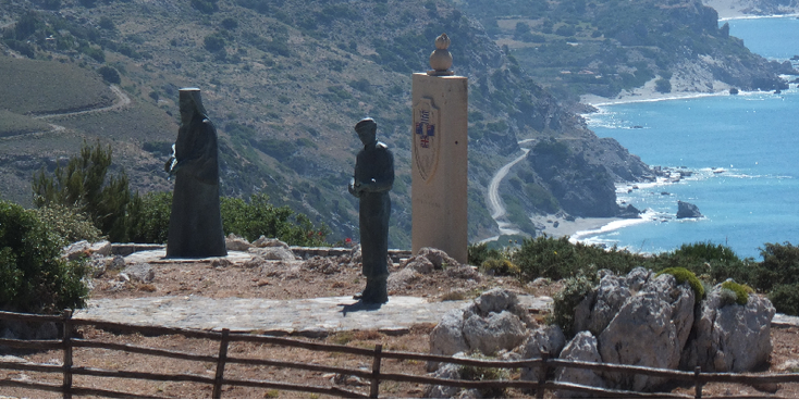 Preveli-oorlogs-monument-verzet-Engelse-soldaat-kust-Kreta-Griekenland