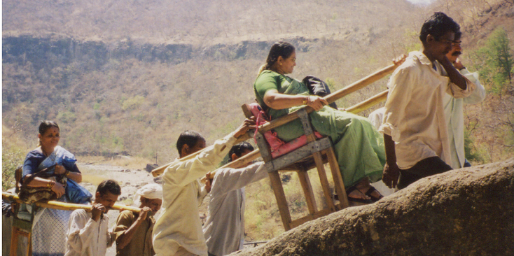 Ajanta-grotten-draagstoel-India