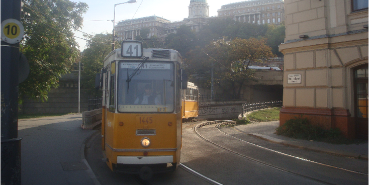 Tram-Boedapest-Hongarije