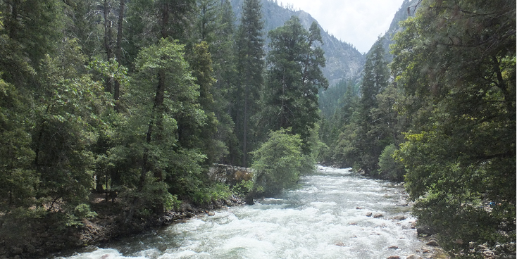Yosemite-nationaal-park-rivier-Mirror-Lake-Valley-rotsen-bergen-Californië-Verenigde-Staten