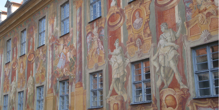 Bamberg-stadhuis-fresco-Main-rivier-eiland-Duitsland
