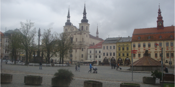 Jihlava-Tsjechië-plein-kerk