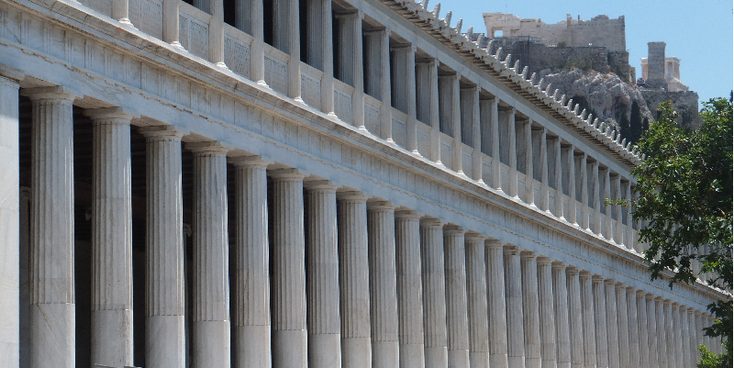 Stoa-of-Attalos-Athene-pilaren-Griekenland