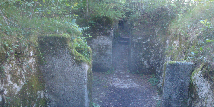 Kobarid-Caporetto-loopgraven-WW1-oorlog-Slovenië