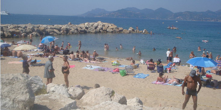 Cannes-strand-zee-Middellandse-Frankrijk