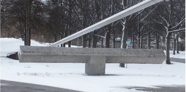 Monument-1972-Hanss-Braun-Brucke-Olympisch-dorp-spelen-München-Duitsland