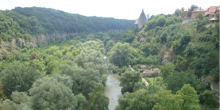 Kamyanets-Podilsky-rivier-Oekraïne