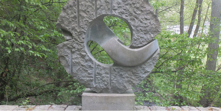 Hurtgen-Wald-Huertgen-Forest-Kall-brug-pad-monument-rivier-Roer-Duitsland