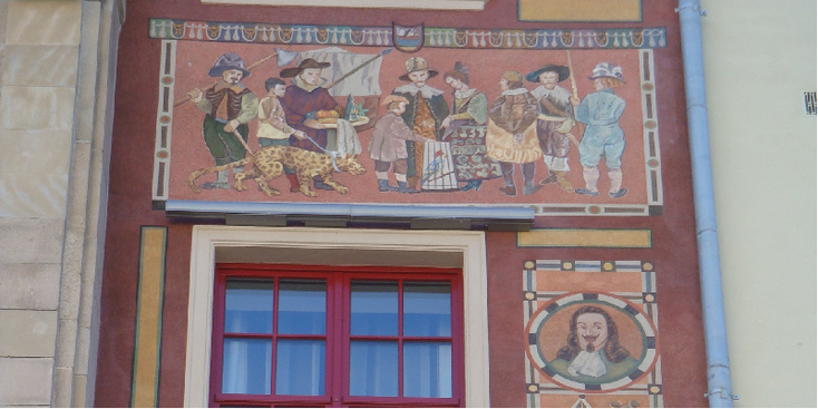 Gdansk-muurschildering-Michiel-de-Ruyter-raam-Polen