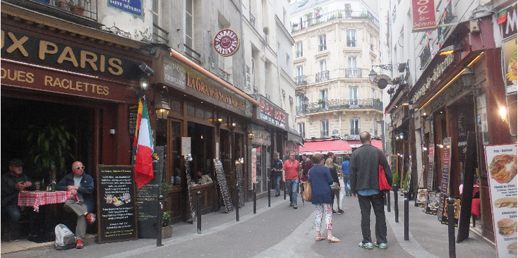 San-Severin-Parijs-Paris-winkelstraat-terras-wijk-Frankrijk