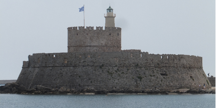 Rhodos-stad-Sint-Niklaas-vuurtoren-vesting-fort-Griekenland