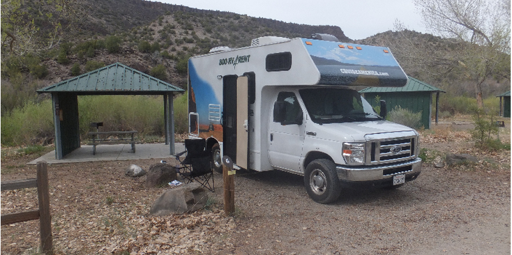 Rio-Bravo-campground-camper-BLM-Taos-Verenigde-Staten
