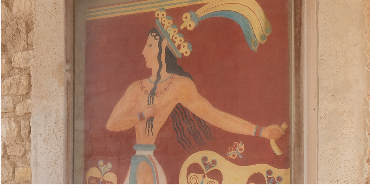 Knossos-Priest-King-fresco-Griekenland-Heraklion-Kreta-Minoische-beschaving-archeologie