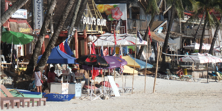 Boracay-boulevard-White-Beach-strand-palmboom-strandstoel-zee-Filipijnen