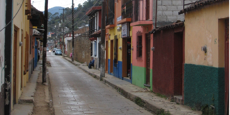 San-Christobal-straat-Mexico