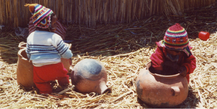 Imbros-indianen-riet-Titicaca-meer-Peru-Bolivia