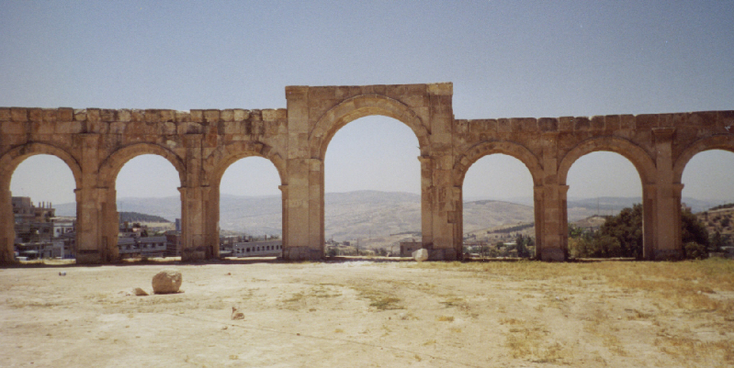 Jerash-columns-Romeinse-ruïnes-Jordanië