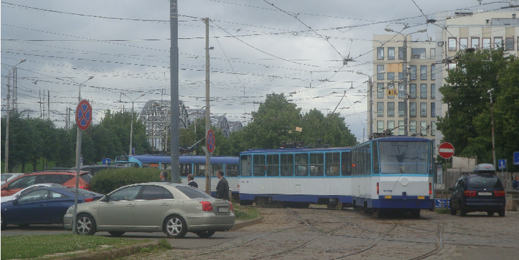 Riga-tram-straatleven-Letland