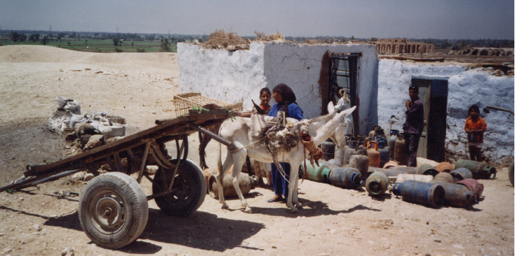 Gurna-Luxor-ezel-kar-lemen-hutje-huisje-Egypte