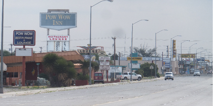 Tucumcari-Route-66-klassieke-Amerikaanse-auto-Verenigde-Staten