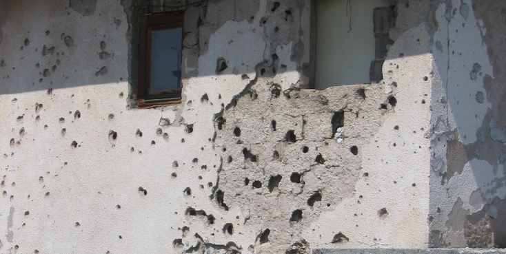 Sarajevo-kogelgaten-muur-Bosnië-Herzegovina