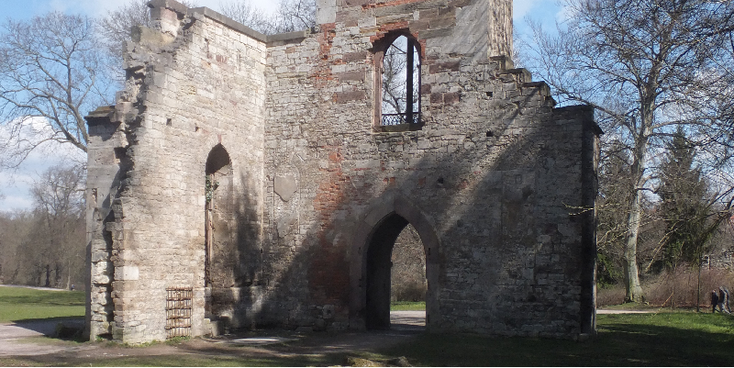 Tempelherrenhaus-ruïne-WW2-Weimar-tempel-kerk-Duitsland