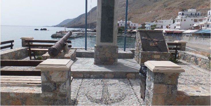 Hora-Sfakion-Bay-War-Monument-Canon-Crete-WW2-Greece