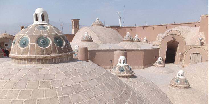 Kashan-traditioneel-e-sultan-Mir-Ahmad-huis-hamam-hammam-dak-Iran