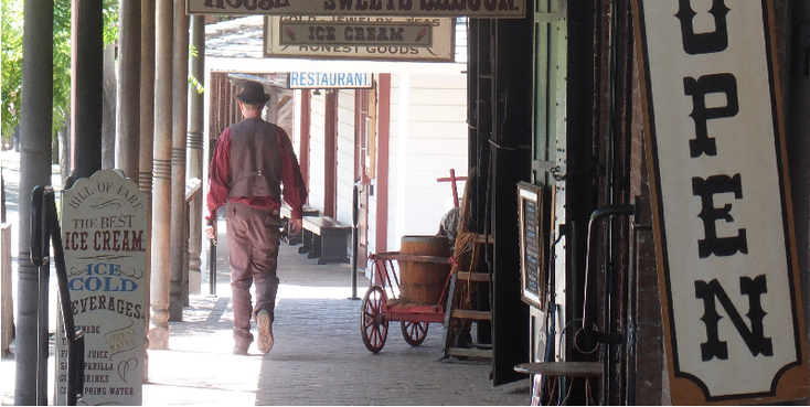colombia-state-historic-park-postkoets-paarden-Californië-Verenigde-Staten