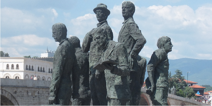 Skopje-beelden-mannen-Macedonië