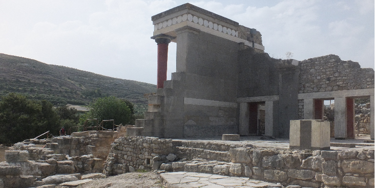 Knossos-North-Pillar-Hall-Griekenland-Heraklion-Kreta-Minoïsche-beschaving-archeologie