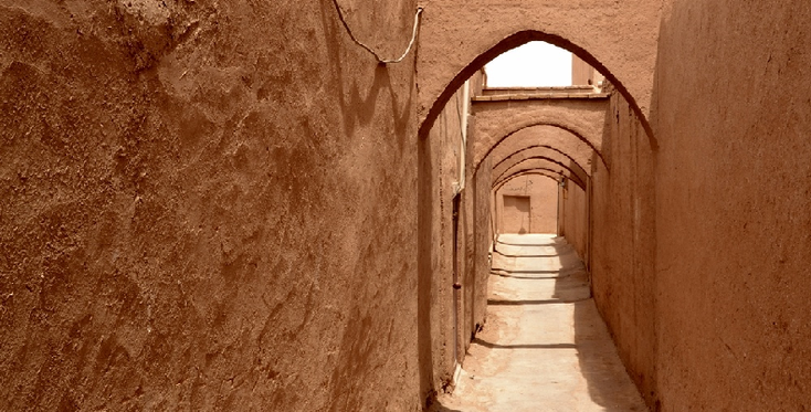 Yazd-Iran-lemen-steeg-straat-boog