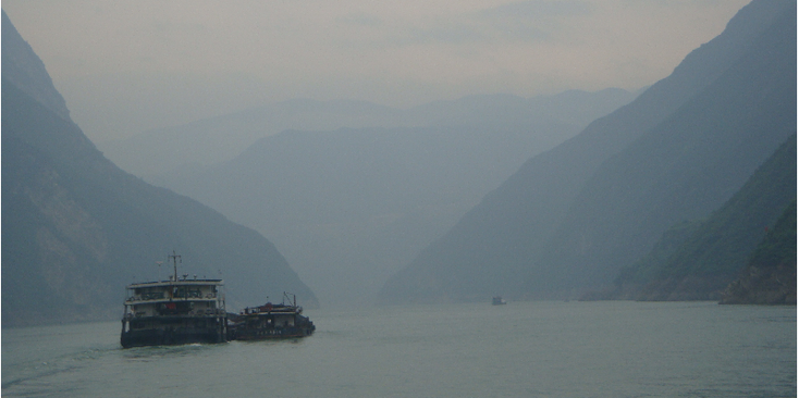 Yangtse-Yangtsze-rivier-boten-handel-China-gele-vallei-dam