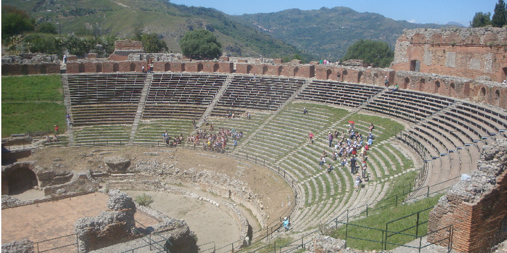 Greco-Theatre-theater-Taormina-arena-Sicilië-Italië
