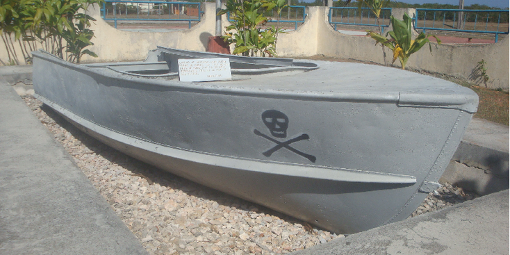 Playa-Giron-Cuba-Bay-of-Pigs-museum-boot-doodshoofd