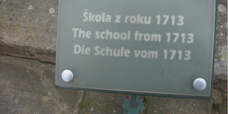 Lidice-Marter-Village-School-Sign-Board-WW2-Nazi-Terrorism-Czech-Republic