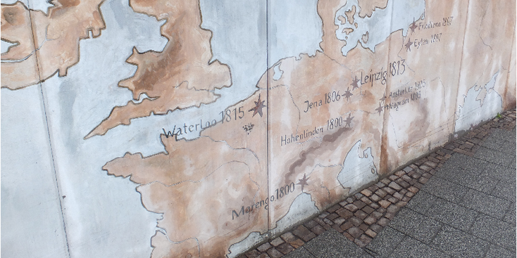 Volkerschlachtsdenkmal-Leipzig-tekening-kaart-monument-Napoleon-slag-oorlog-Duitsland