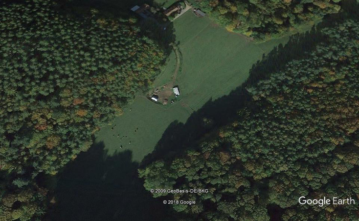 Satelitenbild vom Erkelshäuserhof
