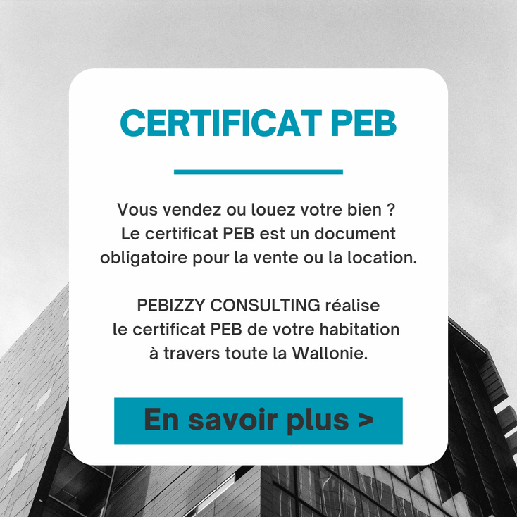 Certificat PEB à Sombreffe, Boignée, Ligny et Tongrinne.