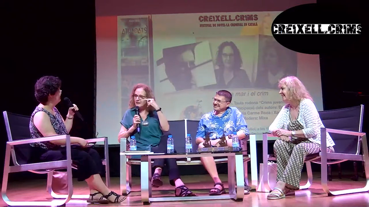 D'esquerra a dreta: Mixa, Empar Fernández, Xavier Gual i Maria Carme Roca