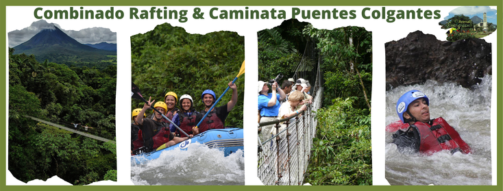 Visita a La Fortuna y Volcán Arenal, combine rafting y caminata en puentes colgantes