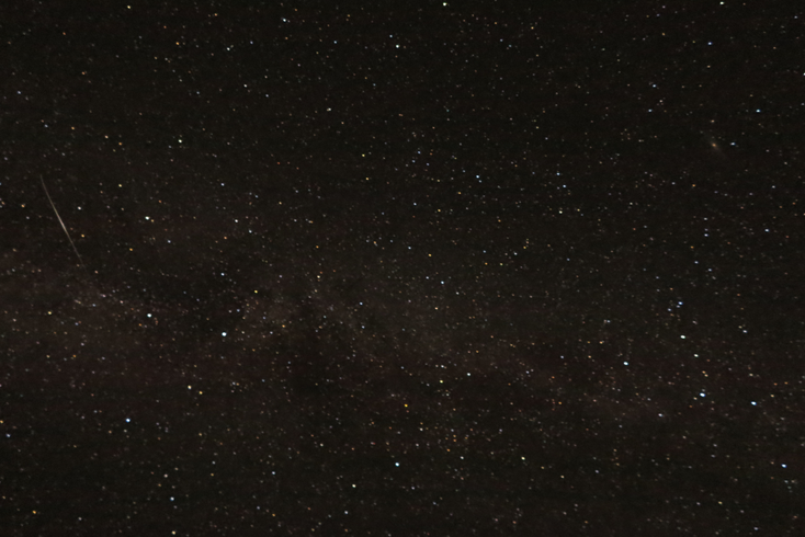 カシオペアとアンドロメダ大星雲M31・流星