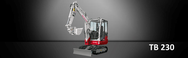 Bild: Takeuchi Kompaktbagger TB 230 mit Kabine 2.875 kg Maschinengewicht