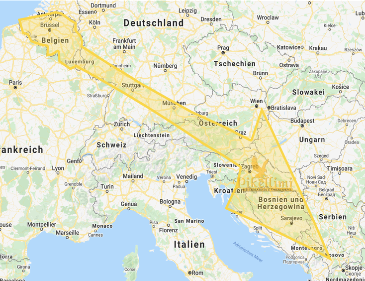 Leichentransport aus Belgien nach Kosovo, Mazedonien, Albanien, Monte Negro, Presevo Tal, Sanxhak